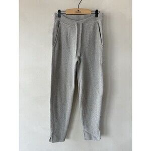 $240 Oyun Womens Jogger Pants Gray Merino Drawstring Sweater Knit Straight Small